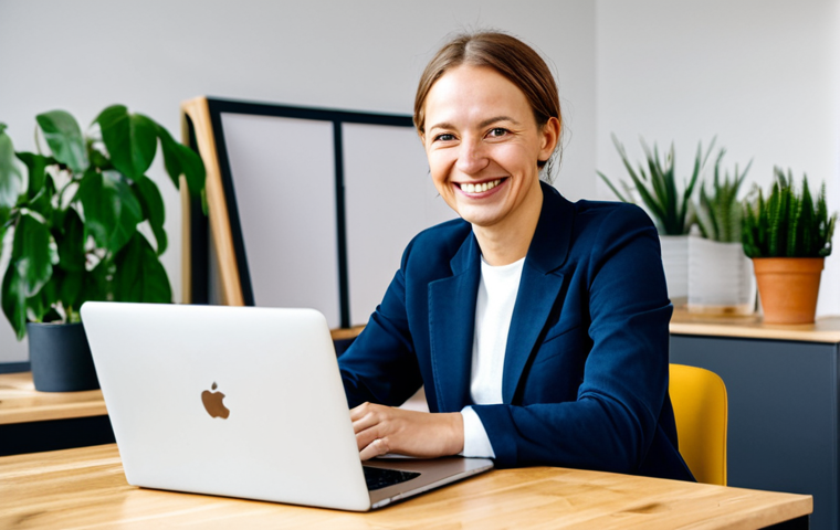 Professional Social Media Strategist**
"A friendly, professional social media strategist, mid-30s, with a warm smile, sitting at a bright desk in a modern co-working space in Berlin, Germany, wearing a stylish but modest business casual outfit, perhaps with a laptop displaying social media analytics, surrounded by plants, indicating a focus on growth and engagement. The overall mood is positive and approachable, showing expertise and trustworthiness. Safe for work, appropriate content, fully clothed, professional, perfect anatomy, natural proportions, high-quality digital art."
**