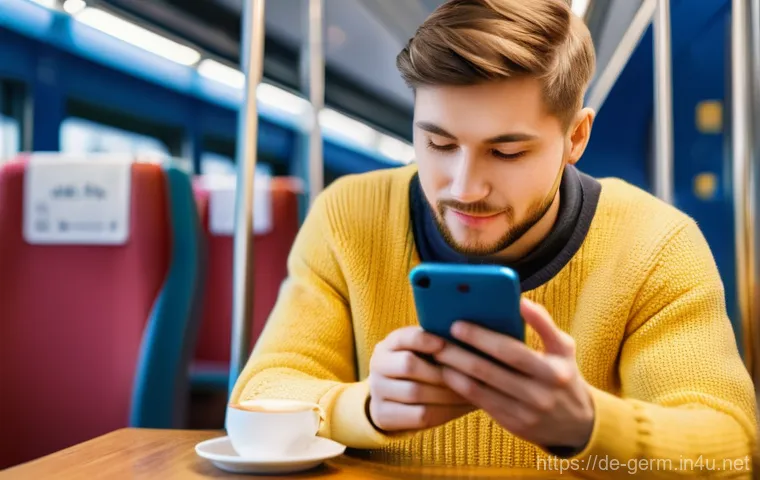 독일어 단어장 만들기 - A focused young adult, casually dressed in a comfortable sweater and jeans, is sitting on a modern t...