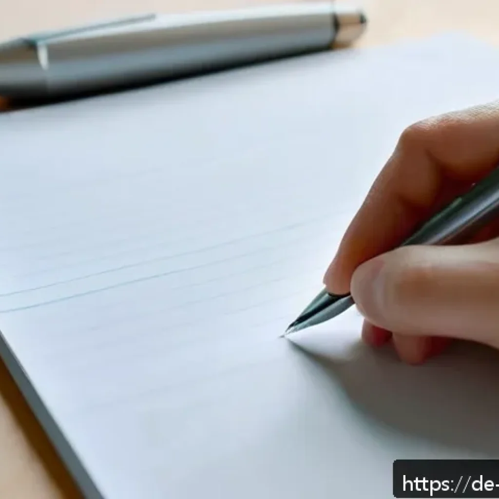 독일어 필기 습관 개선법 - A close-up image of a hand holding a pen with the optimal grip for clear handwriting: the pen is hel...
